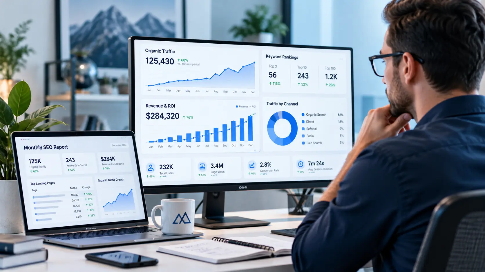 SEO analytics and reporting dashboards